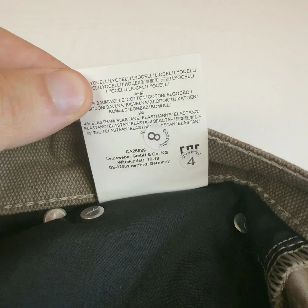 Brax Chuck Pants Stretch Men's 36W 35L Brown Chino Straight Woo, Look